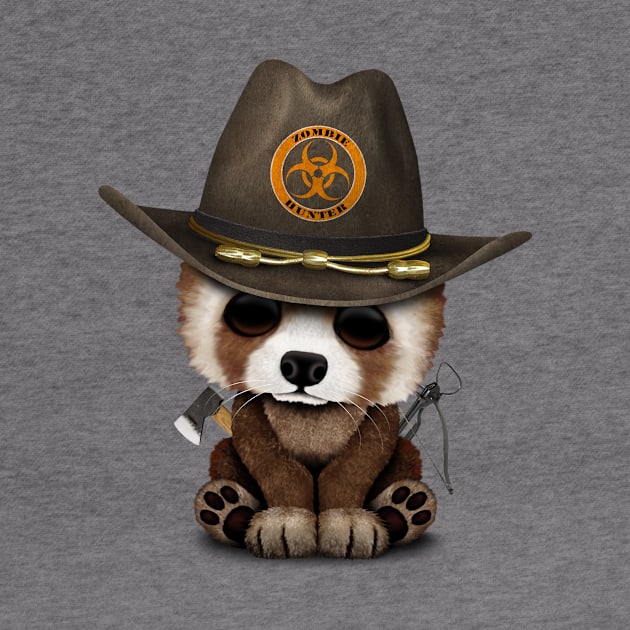 Baby Red Panda Zombie Hunter by jeffbartels